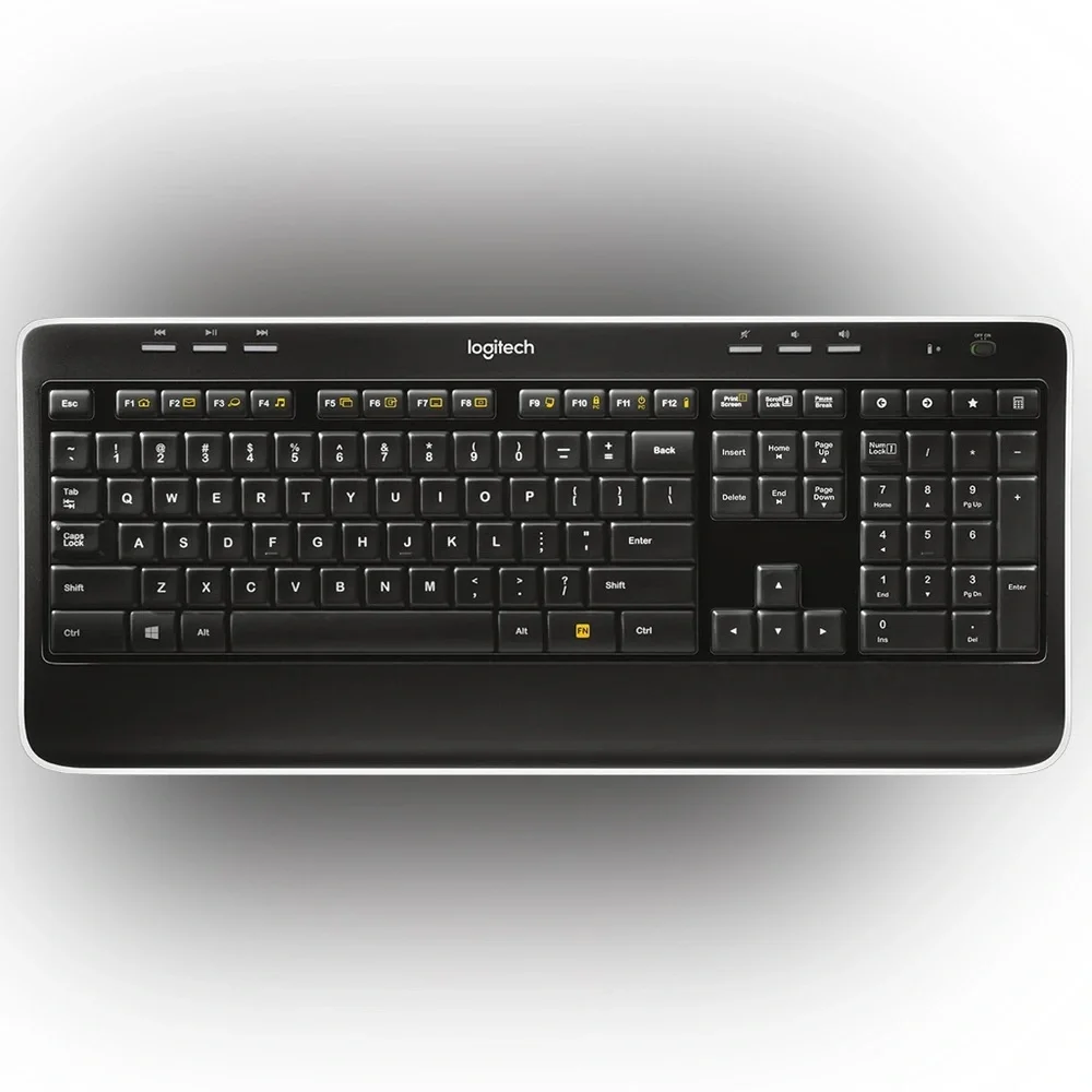 Logitech Wireless Keyboard Full Size Portable Gaming Work Office Typing College